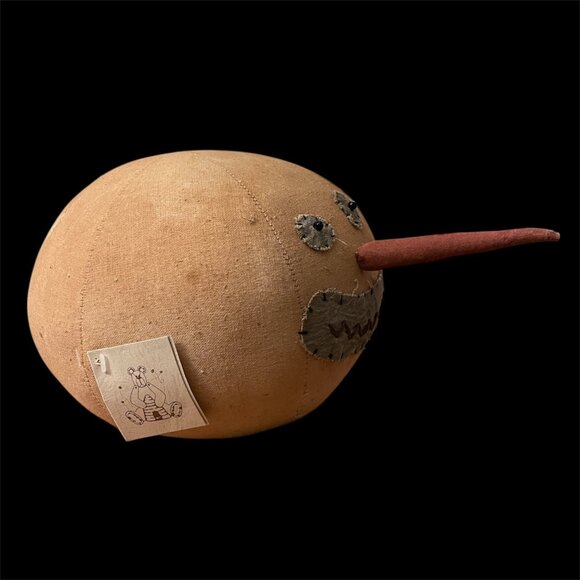 NOS Vtg 2003 Honey and Me Lisa Liffick Primitive Snowman Head Christmas Decor - Picture 2 of 8